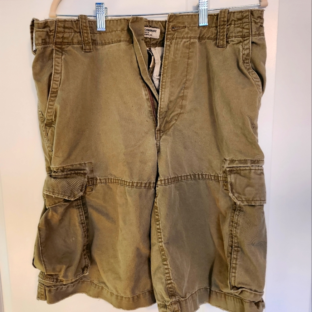 Polo Jean's Co Cargo Shorts, Army Olive, Size 31